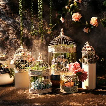 Vintage Nordic indoor iron birdcage decorated art desktop room decorative ornaments, for wedding decoration
Vintage Nordic indoor iron birdcage decorated art desktop room decorative ornaments, for wedding decoration