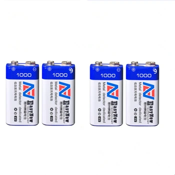 4pcs/lot Large capacity 9V 1000mAh lithium ion battery 6F22 rechargeable battery detector toy rechargeable battery
4pcs/lot Large capacity 9V 1000mAh lithium ion battery 6F22 rechargeable battery detector toy rechargeable battery
