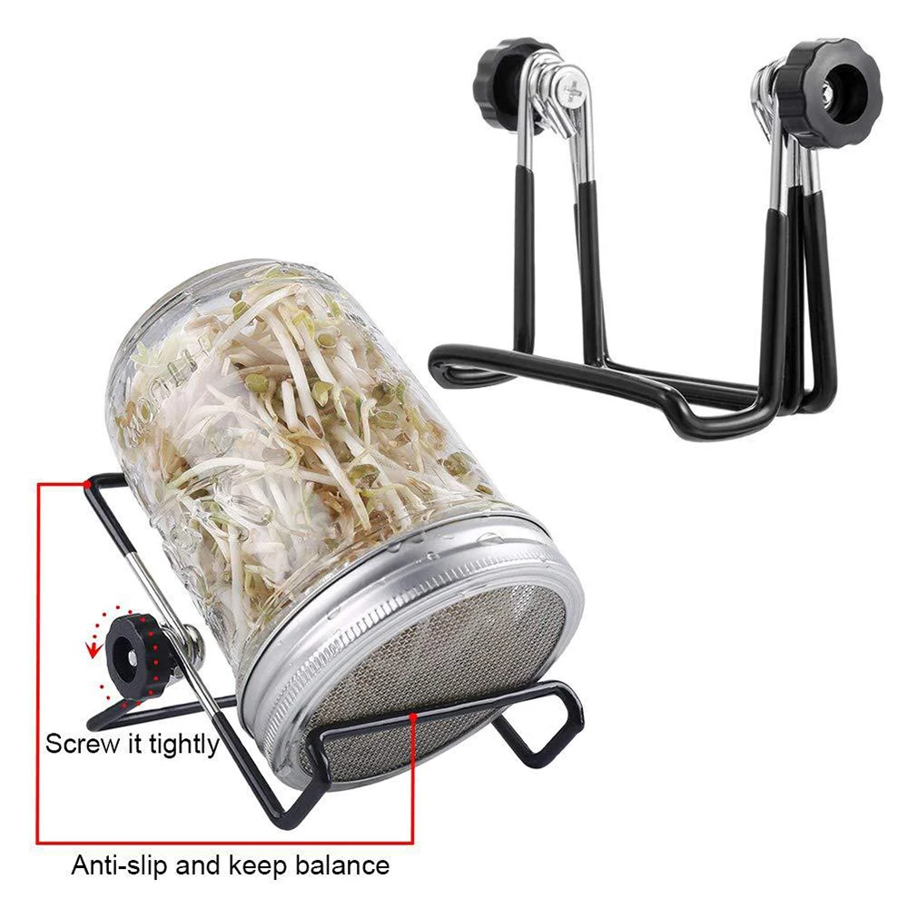 4 Pcs Stainless Steel Sprouting Lids with 2 Pcs Stainless Steel Sprouting Bracket Sprouting Cover Set for Wide Mouth Mason Jars
4 Pcs Stainless Steel Sprouting Lids with 2 Pcs Stainless Steel Sprouting Bracket Sprouting Cover Set for Wide Mouth Mason Jars