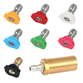 Pressure Washer Rotating Turbo Nozzle 3600 Psi, 4.0 Orifice, 4.0 Gpm With Spray Nozzle Tips Kit Car Washing
Pressure Washer Rotating Turbo Nozzle 3600 Psi, 4.0 Orifice, 4.0 Gpm With Spray Nozzle Tips Kit Car Washing