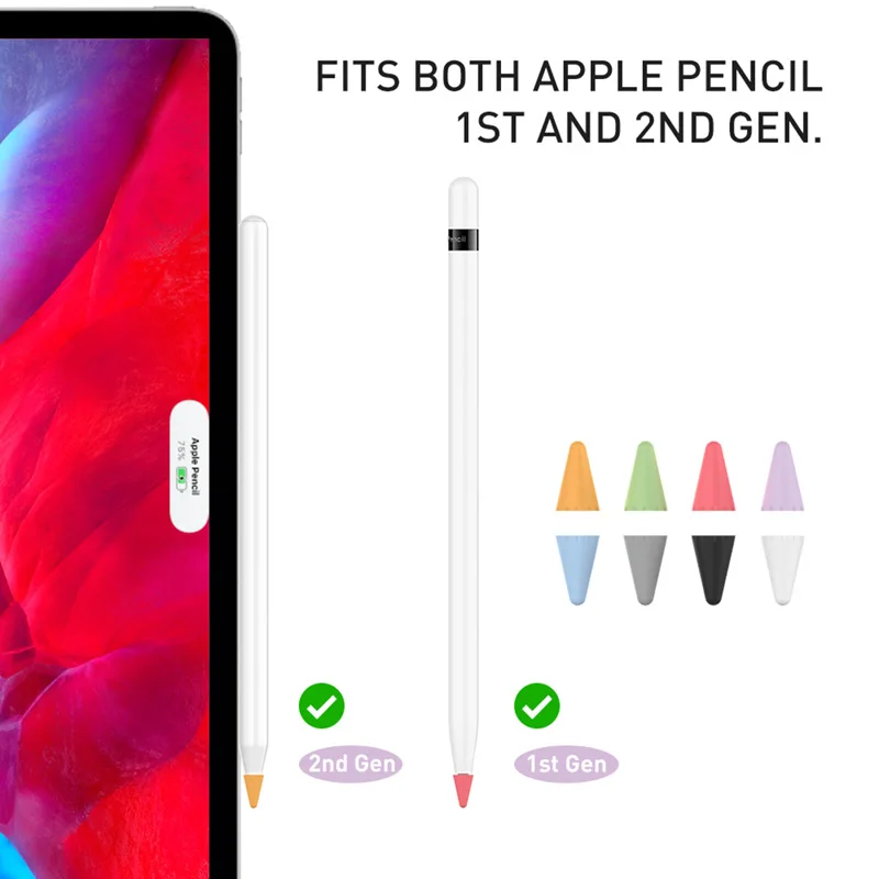 Цветной силиконовый защитный чехол подходит для Apple Pencil 1/2 поколения защитных колпачков и наконечников
Цветной силиконовый защитный чехол подходит для Apple Pencil 1/2 поколения защитных колпачков и наконечников
