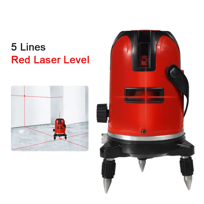 5 Line Red Laser Level Self-leveling Horizontal&Vertical 360 Degree Adjustment Higher Visibility building construction tool
5 Line Red Laser Level Self-leveling Horizontal&Vertical 360 Degree Adjustment Higher Visibility building construction tool