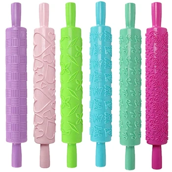 6 Pack Decorating Embossed Rolling Pin with Rose Flower Hearts Patterns for Baking Cookies Fondant
6 Pack Decorating Embossed Rolling Pin with Rose Flower Hearts Patterns for Baking Cookies Fondant