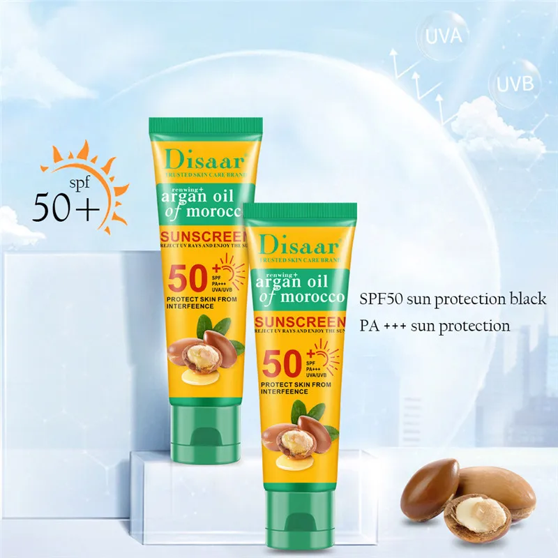 SPF50+ Argan Oil Sunscreen Cream Moisturizing Anti-uv Repair Damaged Sunburn Protection For Body Face
SPF50+ Argan Oil Sunscreen Cream Moisturizing Anti-uv Repair Damaged Sunburn Protection For Body Face