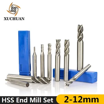 10pcs Diameter 2-12mm CNC Router Bit 4 Flutes End Milling Cutter Set High Speed Steel End Mill Milling Bit
10pcs Diameter 2-12mm CNC Router Bit 4 Flutes End Milling Cutter Set High Speed Steel End Mill Milling Bit