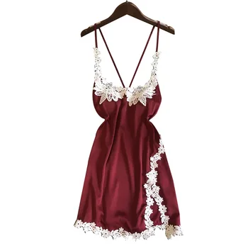 CYNTHRA Woman Nightdress Sleep Tops Suspenders Lace Sexy Backless Short Skirt With Chest Pad Lounge Wear One Piece Sleepwear 
CYNTHRA Woman Nightdress Sleep Tops Suspenders Lace Sexy Backless Short Skirt With Chest Pad Lounge Wear One Piece Sleepwear