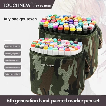 TouchNEW 30/40/60/80 Color Markers Manga Drawing Markers Pen Alcohol Based Sketch Felt-Tip Oily Twin Brush Pen Art Supplies
TouchNEW 30/40/60/80 Color Markers Manga Drawing Markers Pen Alcohol Based Sketch Felt-Tip Oily Twin Brush Pen Art Supplies