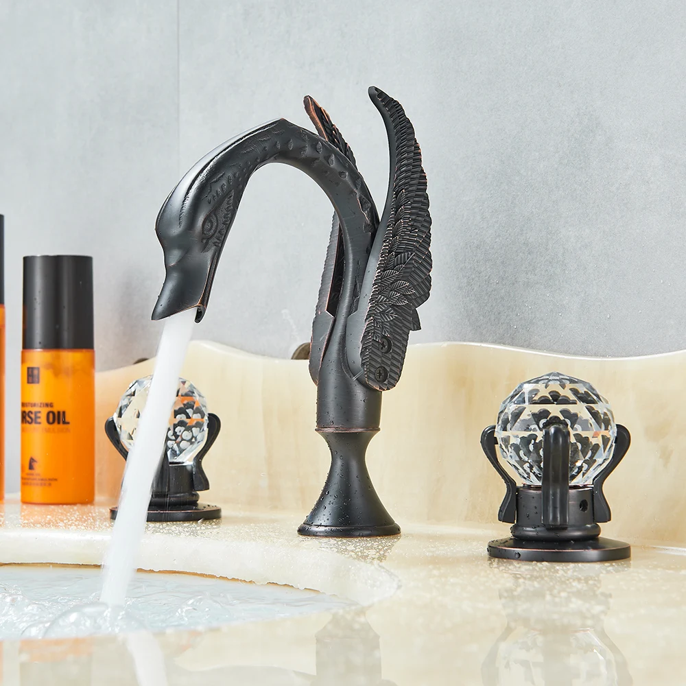 Black-Swan-Basin-Faucet-Deck-Mounted-Dual-Crystal-Handle-Bathroom-Tub-Mixer-Tap-Black-Bronze-Cold (2)