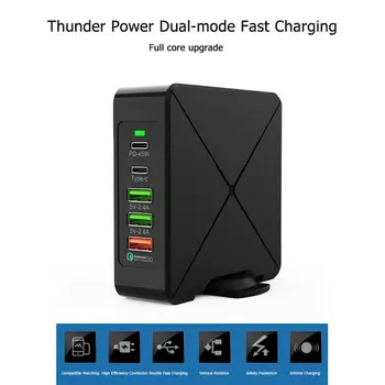Multi-Port Phone Charger 75W QC3.0 PD Laptop Tablet Power Adapter Dock EU/USPlug
Multi-Port Phone Charger 75W QC3.0 PD Laptop Tablet Power Adapter Dock EU/USPlug