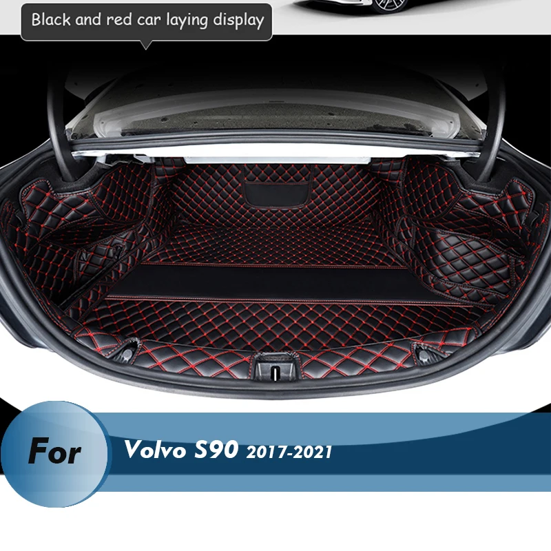 Кожаные Коврики для багажника на заказ Volvo S90 2017-2021 напольный коврик заднего