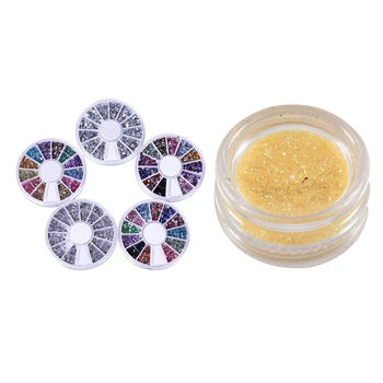 30 Pots Glitter Powder Nails Deco Gel Sequins Manicure Makeup 2 IN 1 & Nail Art Kit / Pedicure 5 Carousels Nail Art Rhinestones
30 Pots Glitter Powder Nails Deco Gel Sequins Manicure Makeup 2 IN 1 & Nail Art Kit / Pedicure 5 Carousels Nail Art Rhinestones