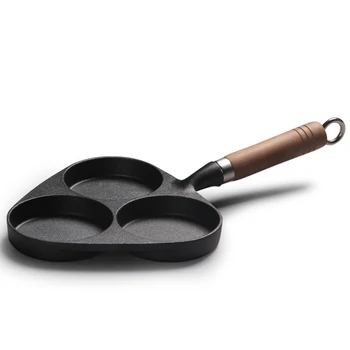 3 Holes Pancake Frying Pan Thickened Wooden Handle Dumplings Cookware Tools Kitchen Pot Breakfast Mold Omelette Cast Iron DIY
3 Holes Pancake Frying Pan Thickened Wooden Handle Dumplings Cookware Tools Kitchen Pot Breakfast Mold Omelette Cast Iron DIY