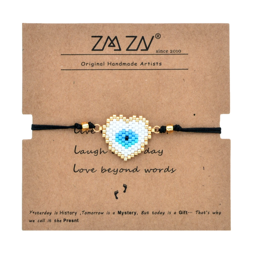ZMZY Boho New DIY Fashion Women Heart Shape Bracelet Ethnic Style Hand-woven Evil Eyes Miyuki Beads Bracelet Femme Girls Gift
ZMZY Boho New DIY Fashion Women Heart Shape Bracelet Ethnic Style Hand-woven Evil Eyes Miyuki Beads Bracelet Femme Girls Gift