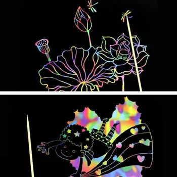 19*26cm Black Large Magic Color Rainbow Scratch Paper Books DIY book Toys Scraping Educational Kid Doodle Painting Note Dra F7G8
19*26cm Black Large Magic Color Rainbow Scratch Paper Books DIY book Toys Scraping Educational Kid Doodle Painting Note Dra F7G8