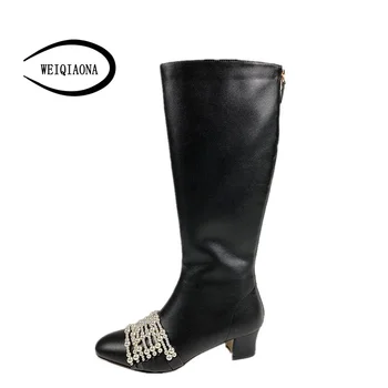 WEIQIAONA 2019 Winter Sexy Snow Boot Women Shoes Round Toe boots round head with pearl high heel boots stovepipe high boots
WEIQIAONA 2019 Winter Sexy Snow Boot Women Shoes Round Toe boots round head with pearl high heel boots stovepipe high boots