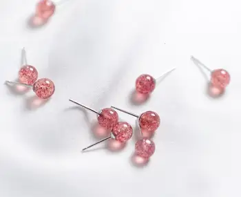 Small 6MM 1pair 100% Real. 925 Sterling Silver Fine Jewelry Round Natural Strawberry Quartz Stone Stud Earrings gtle2074
Small 6MM 1pair 100% Real. 925 Sterling Silver Fine Jewelry Round Natural Strawberry Quartz Stone Stud Earrings gtle2074