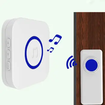 Home Security Welcome Wireless Doorbell Smart Chimes Doorbell Alarm Waterproof Touch Button