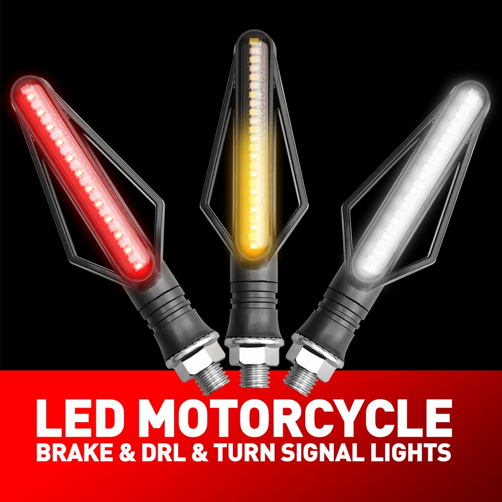 4Pcs 24 LEDs Blinker Stop Tail LED Lights for Motorcycle Flowing Turn Signal DRL Motorbike Indicator for Honda Suzuki Yamaha BMW
4Pcs 24 LEDs Blinker Stop Tail LED Lights for Motorcycle Flowing Turn Signal DRL Motorbike Indicator for Honda Suzuki Yamaha BMW