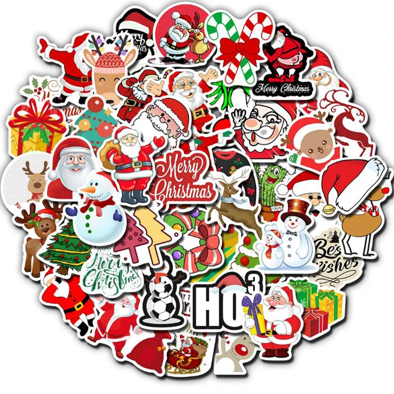 50PCS Mixed Christmas Series Stickers for Skateboard Fridge Phone Guitar Motorcycle Luggage PVC Waterproof DIY Fun Xmas Stickers
50PCS Mixed Christmas Series Stickers for Skateboard Fridge Phone Guitar Motorcycle Luggage PVC Waterproof DIY Fun Xmas Stickers