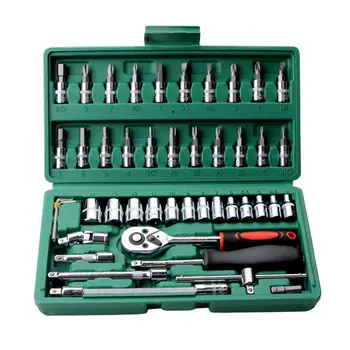 Ratchet Torque Wrench Kit Hand Tools Steel For Car Socket Set Durable Spanner Socket Set Car Repair Tools 46PCS/SET
Ratchet Torque Wrench Kit Hand Tools Steel For Car Socket Set Durable Spanner Socket Set Car Repair Tools 46PCS/SET