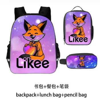 Russia Type "LIKEE 1 (Like Video)" 3D Printing Backpack For Girls Laptop Backpack School Bags for Teenage Cartoon bag 3pcs/set
Russia Type "LIKEE 1 (Like Video)" 3D Printing Backpack For Girls Laptop Backpack School Bags for Teenage Cartoon bag 3pcs/set