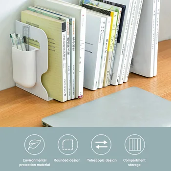 Adjustable Bookend Book Holder Retractable Book Stand Multi Compartments with Pen Holder Desktop Organizer Home Office LAD-
Adjustable Bookend Book Holder Retractable Book Stand Multi Compartments with Pen Holder Desktop Organizer Home Office LAD-