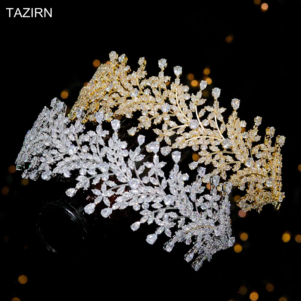 Full Cubic Zirconia Wedding Headbands for Bride CZ Zircon Bridal Tiaras Pageant Hair Jewelry Party Headpieces for Women Girls
Full Cubic Zirconia Wedding Headbands for Bride CZ Zircon Bridal Tiaras Pageant Hair Jewelry Party Headpieces for Women Girls