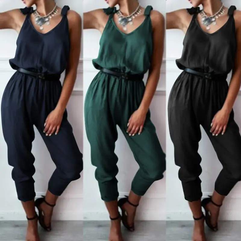 Women's Casual Jumpsuits ZANZEA 2020 Fashion Summer High Waist Overalls V Neck Rompers Female Solid Playsuits Plus Size Pants
Women's Casual Jumpsuits ZANZEA 2020 Fashion Summer High Waist Overalls V Neck Rompers Female Solid Playsuits Plus Size Pants