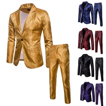 Men’s Slim 2-Piece Jacket Business Wedding Party Jacket Coat & Pants Sleeve Loose Button Up Hip-hop Personality Casual Brand S
Men’s Slim 2-Piece Jacket Business Wedding Party Jacket Coat & Pants Sleeve Loose Button Up Hip-hop Personality Casual Brand S