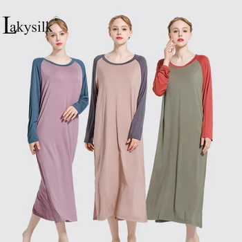 Women Nightgowns Model Sleepwear Casual Night Dresses Plus size Long Sleeve Patchwork dresses women Loose Nightdress Home Cloth
Women Nightgowns Model Sleepwear Casual Night Dresses Plus size Long Sleeve Patchwork dresses women Loose Nightdress Home Cloth