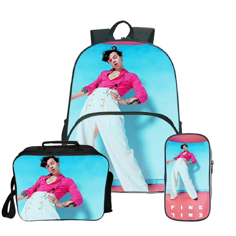 2020 Fans Backpack Harry Style Print Pencil Case Lunch Backpack 3Pcs/Sets Kids School Backpack for Women Men Backpack Satchel
2020 Fans Backpack Harry Style Print Pencil Case Lunch Backpack 3Pcs/Sets Kids School Backpack for Women Men Backpack Satchel