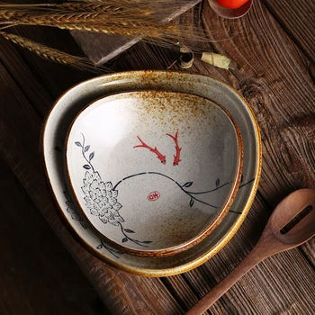 Japanese Special-shaped Ceramic Noodle Soup Deep Dish Home Irregular Triangle Main Course Snack Dessert Fruit Sushi Salad Plate
Japanese Special-shaped Ceramic Noodle Soup Deep Dish Home Irregular Triangle Main Course Snack Dessert Fruit Sushi Salad Plate