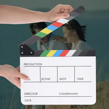 Durable Film Clapper Board Multi-function Colorful Director Video Scene Clapper Acrylic Dry Erase Clapper Board Cut Prop
Durable Film Clapper Board Multi-function Colorful Director Video Scene Clapper Acrylic Dry Erase Clapper Board Cut Prop