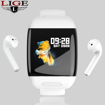 LIGE 2020 New Smart Watch Headset Wireless Bluetooth Earphone 2 In 1 Heart Rate Blood Pressure IP67 Waterproof Sports smartwatch 
LIGE 2020 New Smart Watch Headset Wireless Bluetooth Earphone 2 In 1 Heart Rate Blood Pressure IP67 Waterproof Sports smartwatch