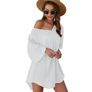 Fashion Plus Size Women Solid Short Sleeve Tunic Top Pullover Jumper Blouse Beach Summer Tops 
Fashion Plus Size Women Solid Short Sleeve Tunic Top Pullover Jumper Blouse Beach Summer Tops