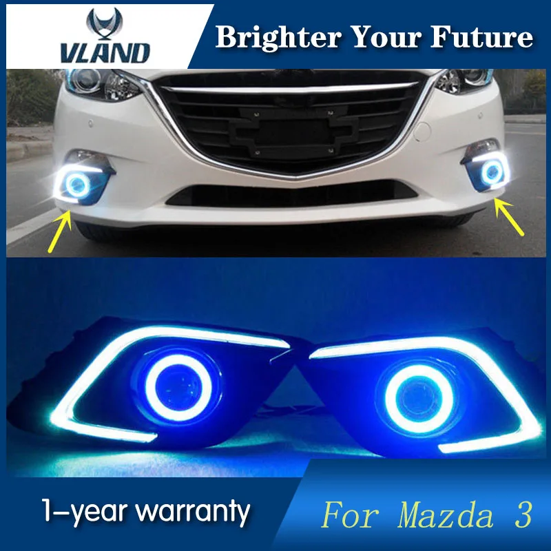 Фото Автомобильный стайлинг дневной светильник для Mazda 3 Axela 2013 2014 2015 Габаритные огни s
