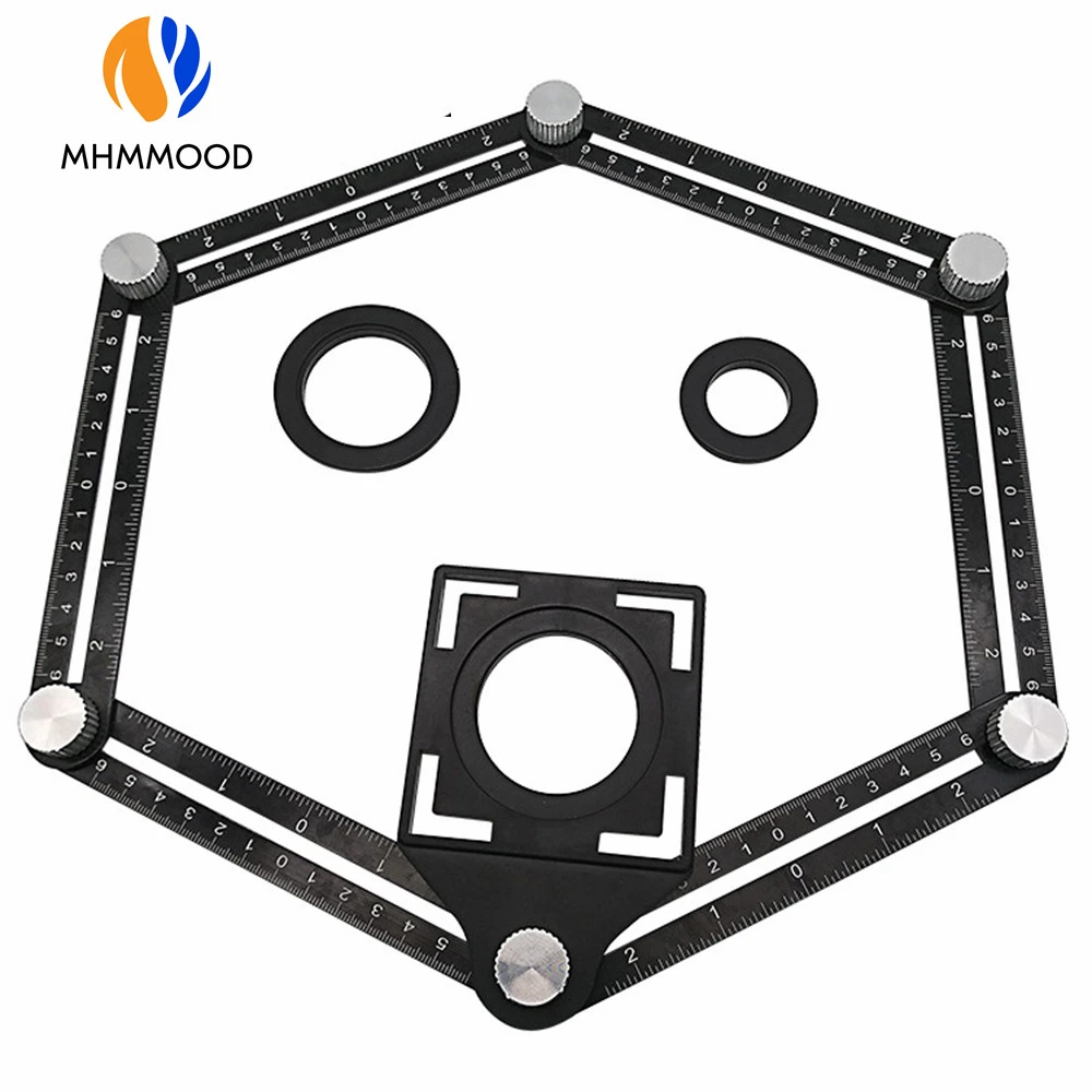 6-sides Fold Tile Hole Locator Adjustable Tool Masonry Glass Fixed Angle Measuring Ruler Universal Angular Template Tile Hole
6-sides Fold Tile Hole Locator Adjustable Tool Masonry Glass Fixed Angle Measuring Ruler Universal Angular Template Tile Hole