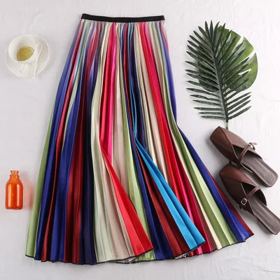 HOT SELLING MiyakeRetro wild high waist slim pleated Color stripe pleated skirt IN STOCK
HOT SELLING MiyakeRetro wild high waist slim pleated Color stripe pleated skirt IN STOCK