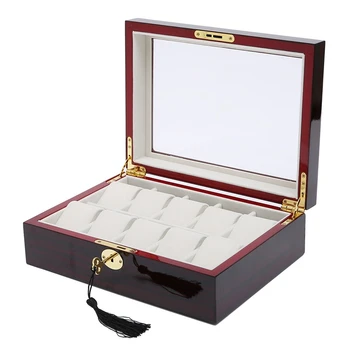 6 10 12 Slot / Grid Watch Box Velvet Wooden Display Container Storage Holder Travel Organizer Gift Box With Tassel Key ZH
6 10 12 Slot / Grid Watch Box Velvet Wooden Display Container Storage Holder Travel Organizer Gift Box With Tassel Key ZH