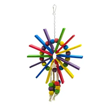 1PC Parrot Chewing Toy Ferris Wheel Shape Wooden Cotton Rope Hanging Toy Biting Toy Cage Toy For Birds Pet Parrot 
1PC Parrot Chewing Toy Ferris Wheel Shape Wooden Cotton Rope Hanging Toy Biting Toy Cage Toy For Birds Pet Parrot