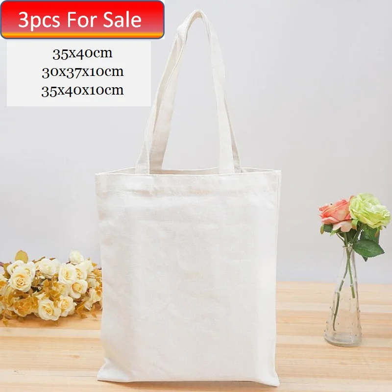 Blank Bag Shopping Bag 3pcs For Sale Large Folding Tote Unisex Blank DIY Original Design Eco Foldable Cotton Bags Canvas Handbag
Blank Bag Shopping Bag 3pcs For Sale Large Folding Tote Unisex Blank DIY Original Design Eco Foldable Cotton Bags Canvas Handbag
