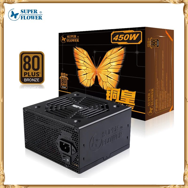 Super Flower 450W PC Power Supply Rated 450 Watt CPU Interface 12V ATX PC Computer Power Supply 80PLUS BRONZE
Super Flower 450W PC Power Supply Rated 450 Watt CPU Interface 12V ATX PC Computer Power Supply 80PLUS BRONZE