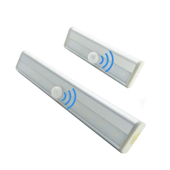 PIR Motion Sensor LED Under Cabinet Light 6/10 LEDs Auto On/Off LED Nilght Light for Closet Wardrobe Armario Kitchen Bedroom
PIR Motion Sensor LED Under Cabinet Light 6/10 LEDs Auto On/Off LED Nilght Light for Closet Wardrobe Armario Kitchen Bedroom