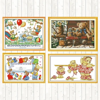 Ballet Bear Joy Sunday Cross Stitch Kit DIY Handmade 14ct 11ct Count Print Canvas Needlework Embroidery DMC Cotton Thread Crafts
Ballet Bear Joy Sunday Cross Stitch Kit DIY Handmade 14ct 11ct Count Print Canvas Needlework Embroidery DMC Cotton Thread Crafts