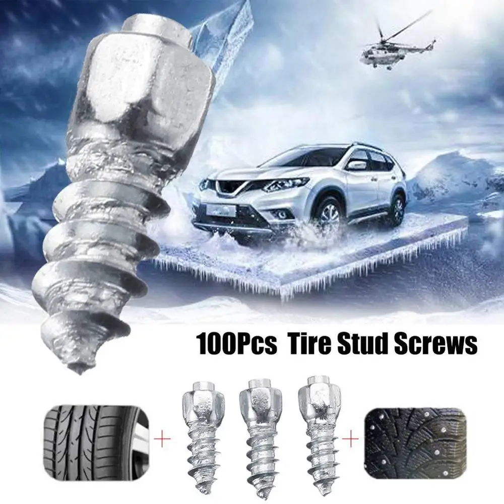 100Pcs 12 mm Carbide Screw Tire Studs Snow Spikes Anti-Slip Abrasion-resistant For Car/SUV/ATV/UTV With Installation Tools
100Pcs 12 mm Carbide Screw Tire Studs Snow Spikes Anti-Slip Abrasion-resistant For Car/SUV/ATV/UTV With Installation Tools