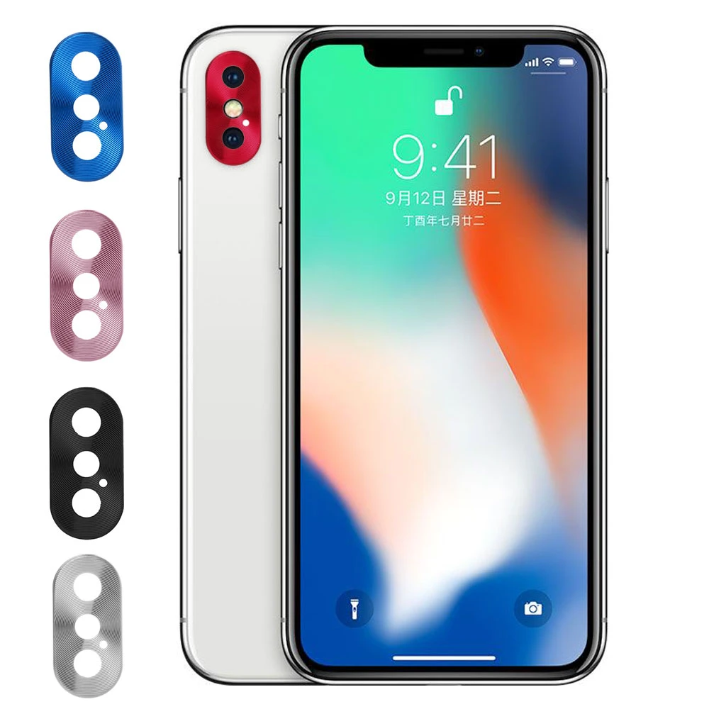 Luxury Camera Guard Circle Smart Phone Metal Rear Camera Lens Protector Case Cover Ring Bumper for iphone X XR XS XS Max