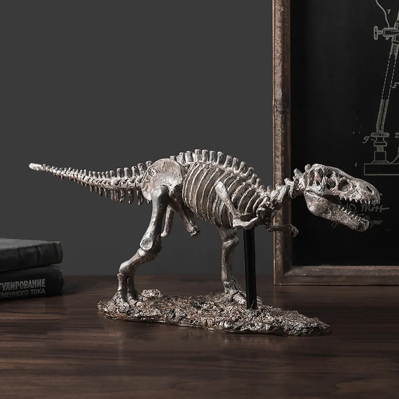 

Sculpture Dinosaur Fossil Crafts Animal Decoration Tyrannosaurus Model Ornaments Store Living Room Home Decoration Accessories