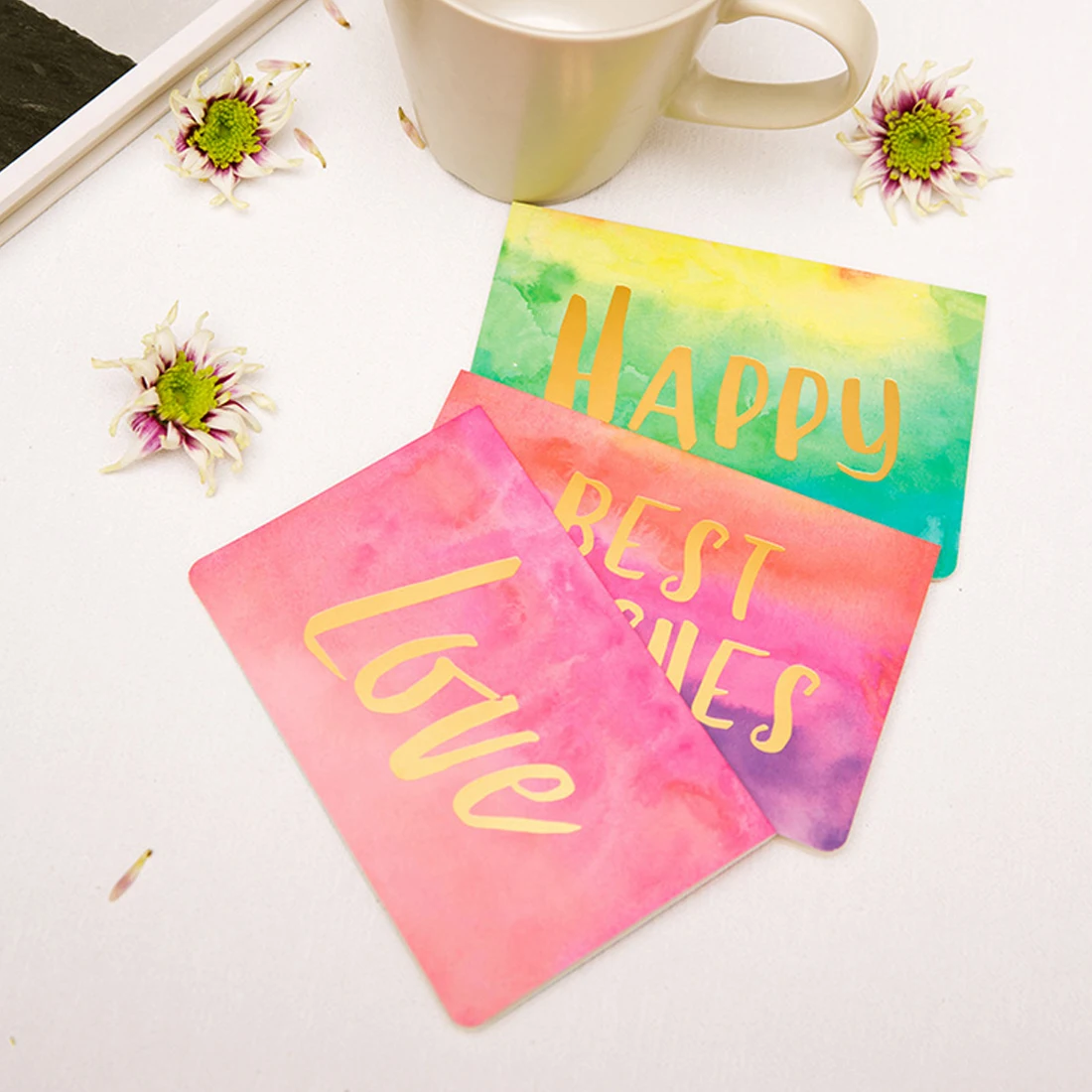 1pc Watercolor Folding Message Card Valentine's Day New Year Greeting Card Postcard Birthday Gift Message Cards
1pc Watercolor Folding Message Card Valentine's Day New Year Greeting Card Postcard Birthday Gift Message Cards