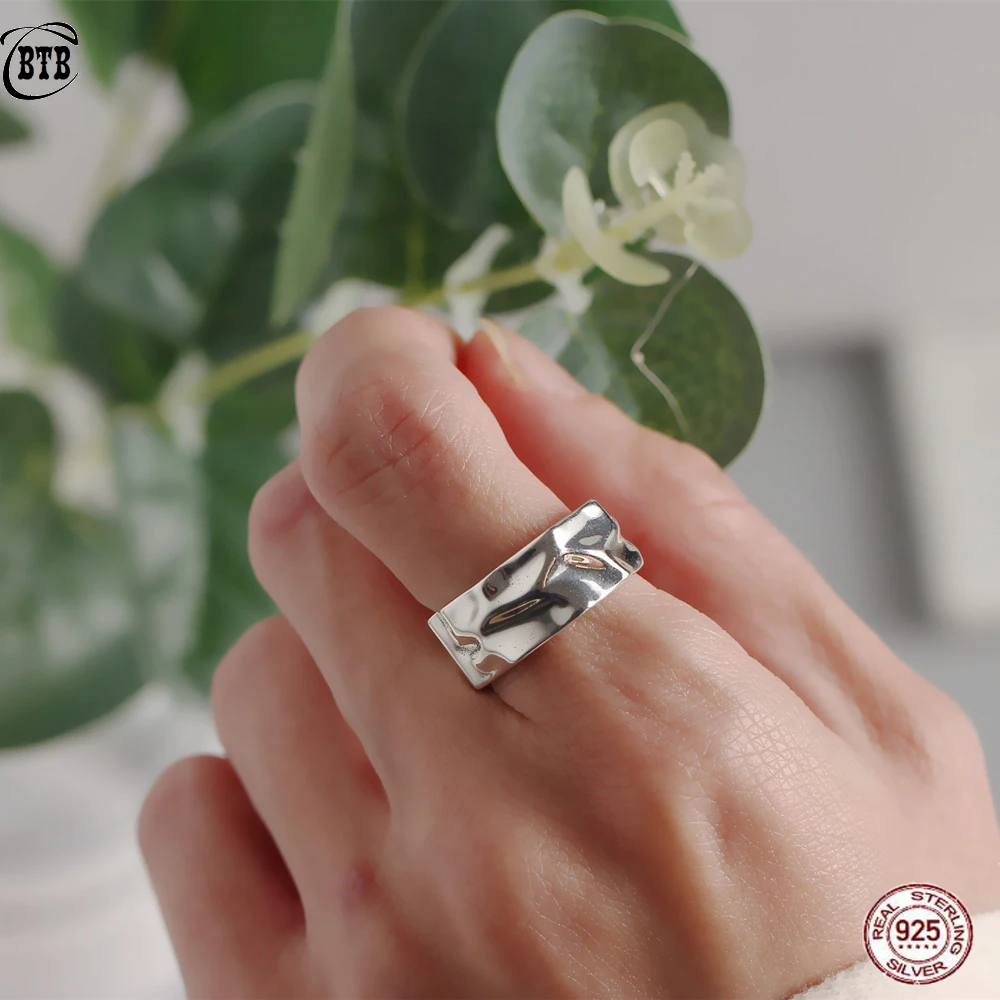 925 Sterling Silver INS Irregular Ring Celebrity Distortion Wide Surface Open Ring Female Punk Ring Fashion Jewelry
925 Sterling Silver INS Irregular Ring Celebrity Distortion Wide Surface Open Ring Female Punk Ring Fashion Jewelry