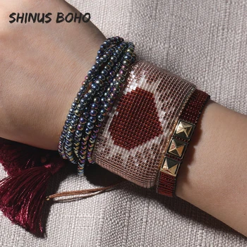 Punk Charm Bracelet Heart Beads Bracelets Women Men Mexican Miyuki Pulseras Mujer Moda 2020 Woven Jewelry Gift 
Punk Charm Bracelet Heart Beads Bracelets Women Men Mexican Miyuki Pulseras Mujer Moda 2020 Woven Jewelry Gift